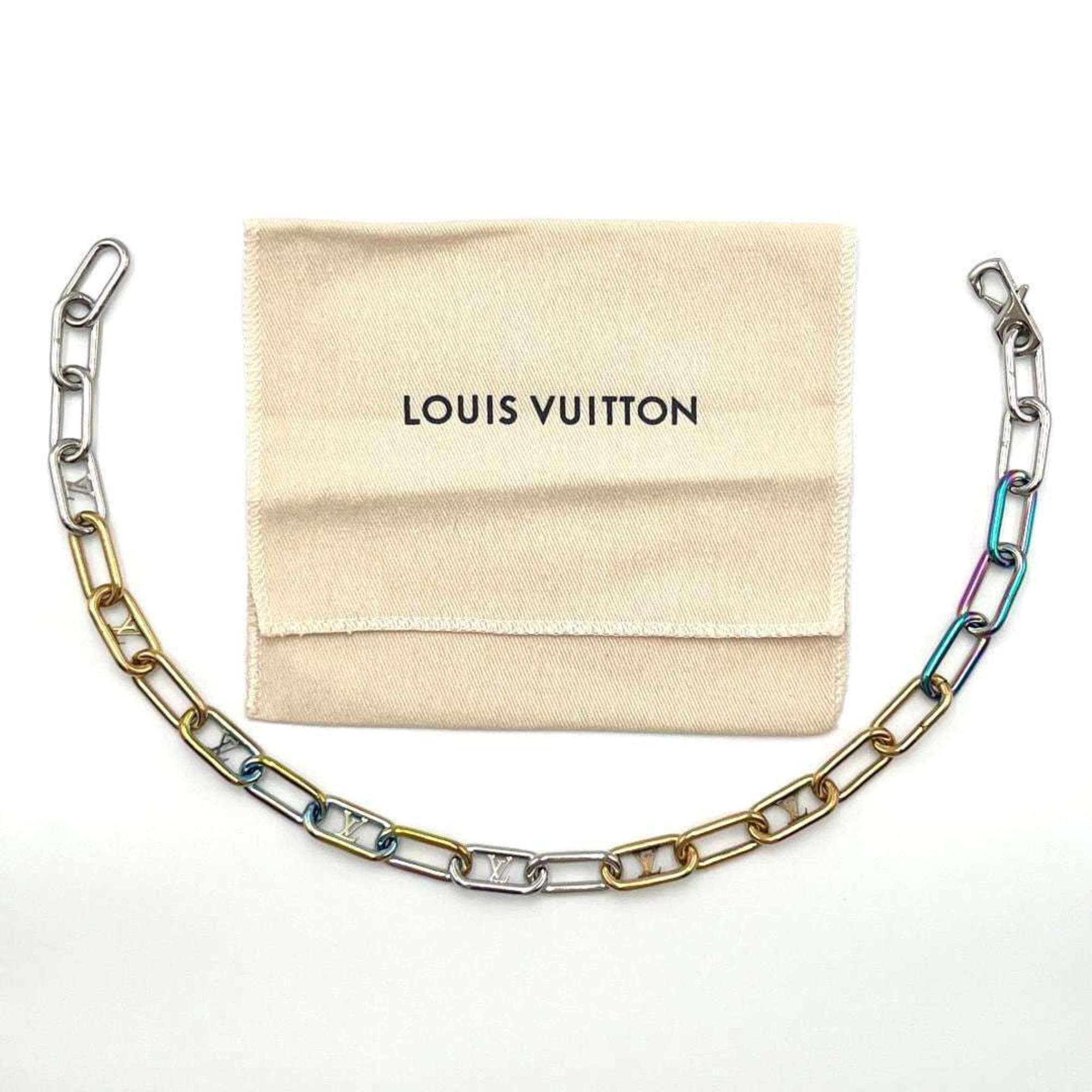 LOUIS VUITTON Men's Chain Necklace Pendant Signature