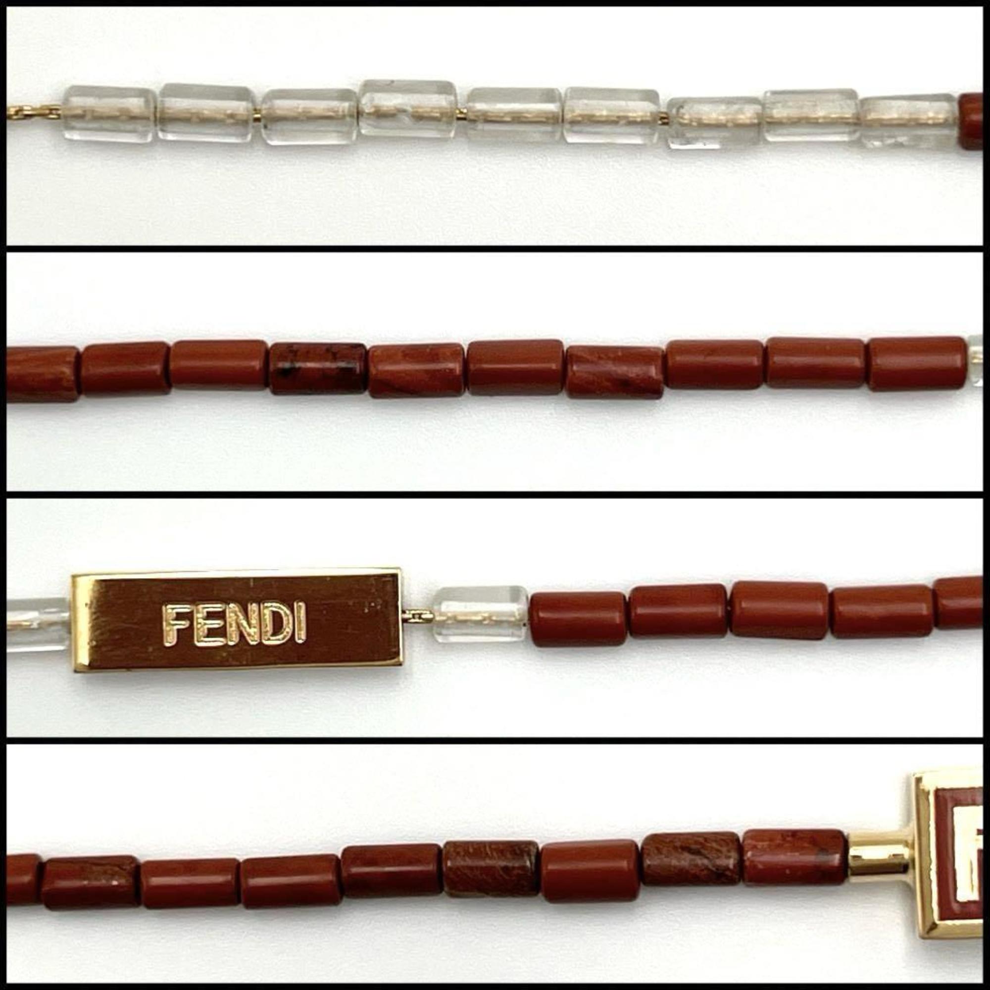 FENDI Men's Necklace Pendant FF Beads