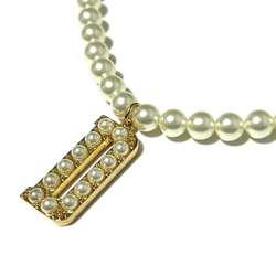 Christian Dior Dior Women's Necklace Pendant Choker Faux Pearl