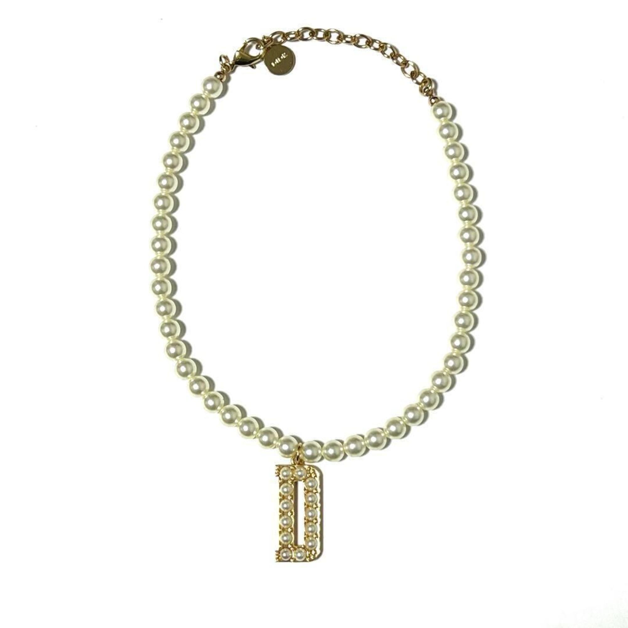 Christian Dior Dior Women's Necklace Pendant Choker Faux Pearl