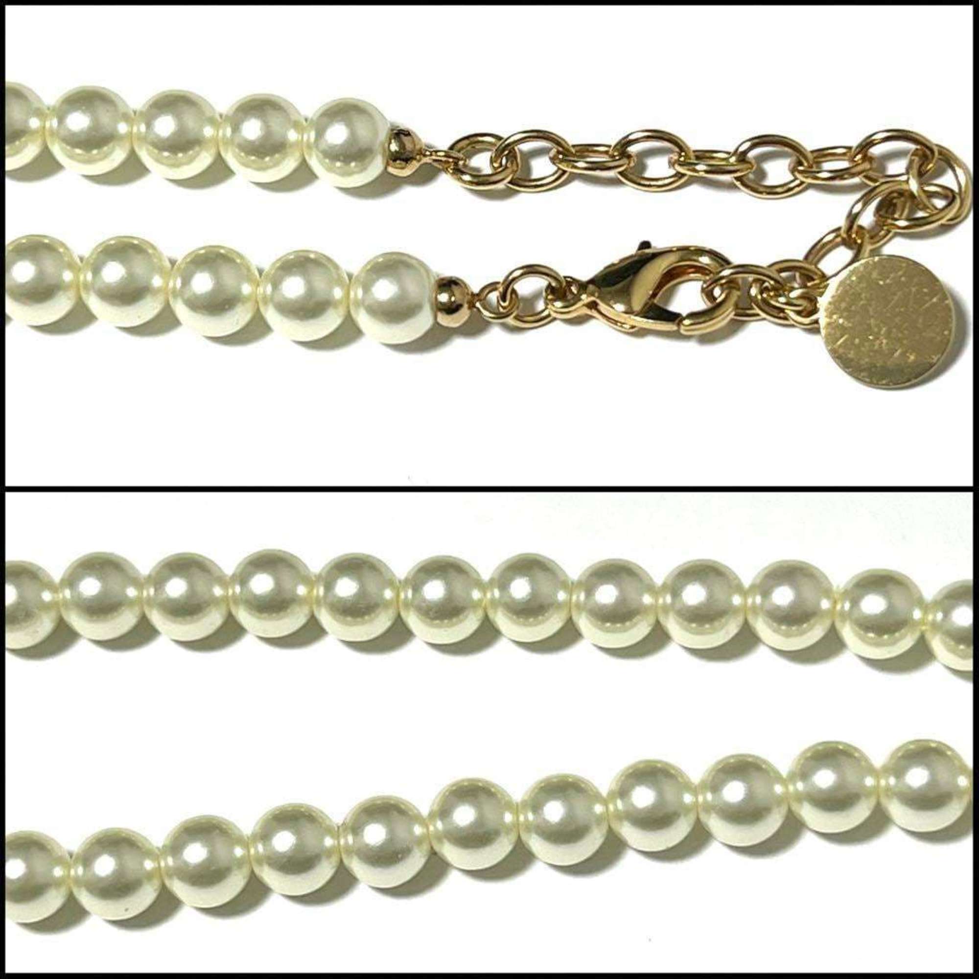 Christian Dior Dior Women's Necklace Pendant Choker Faux Pearl