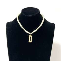 Christian Dior Dior Women's Necklace Pendant Choker Faux Pearl