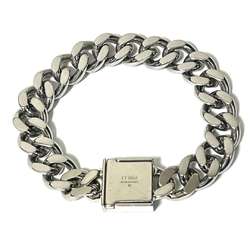 FENDI Men's Palladium and Gold Color Bracelet Chain Bangle