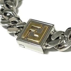 FENDI Men's Palladium and Gold Color Bracelet Chain Bangle