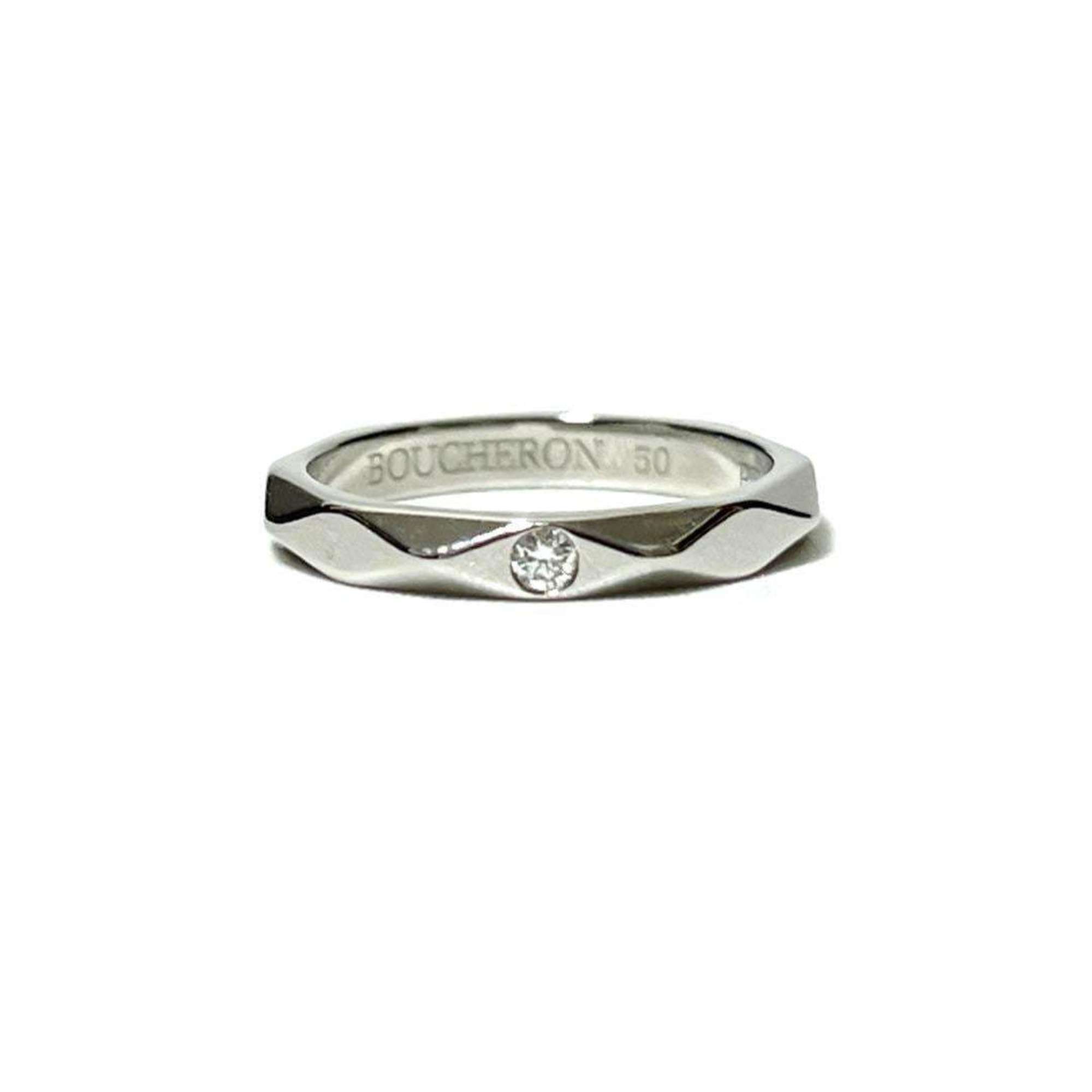 BOUCHERON Women's Faceted Ring, Platinum