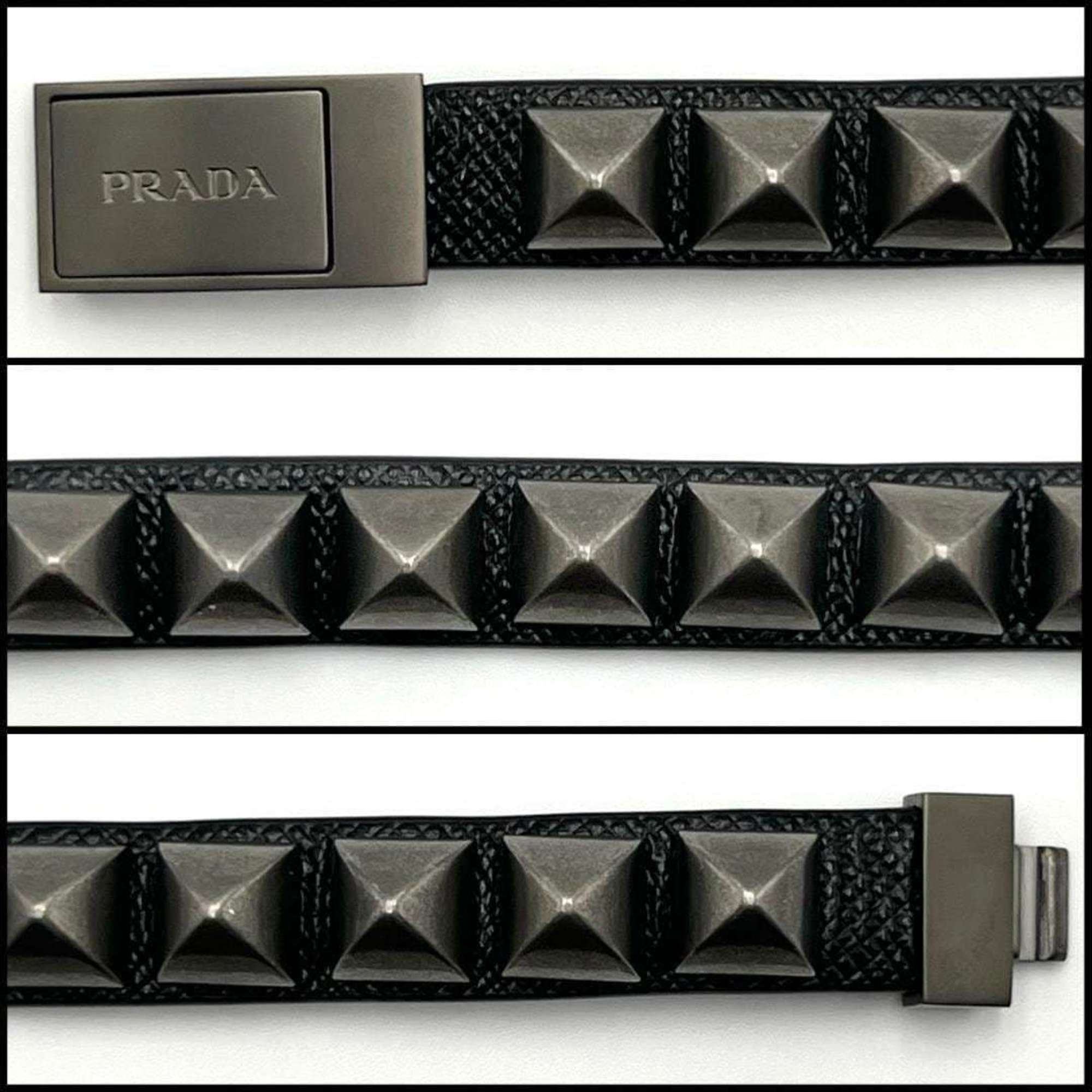 PRADA Men's Bracelet Leather Studs