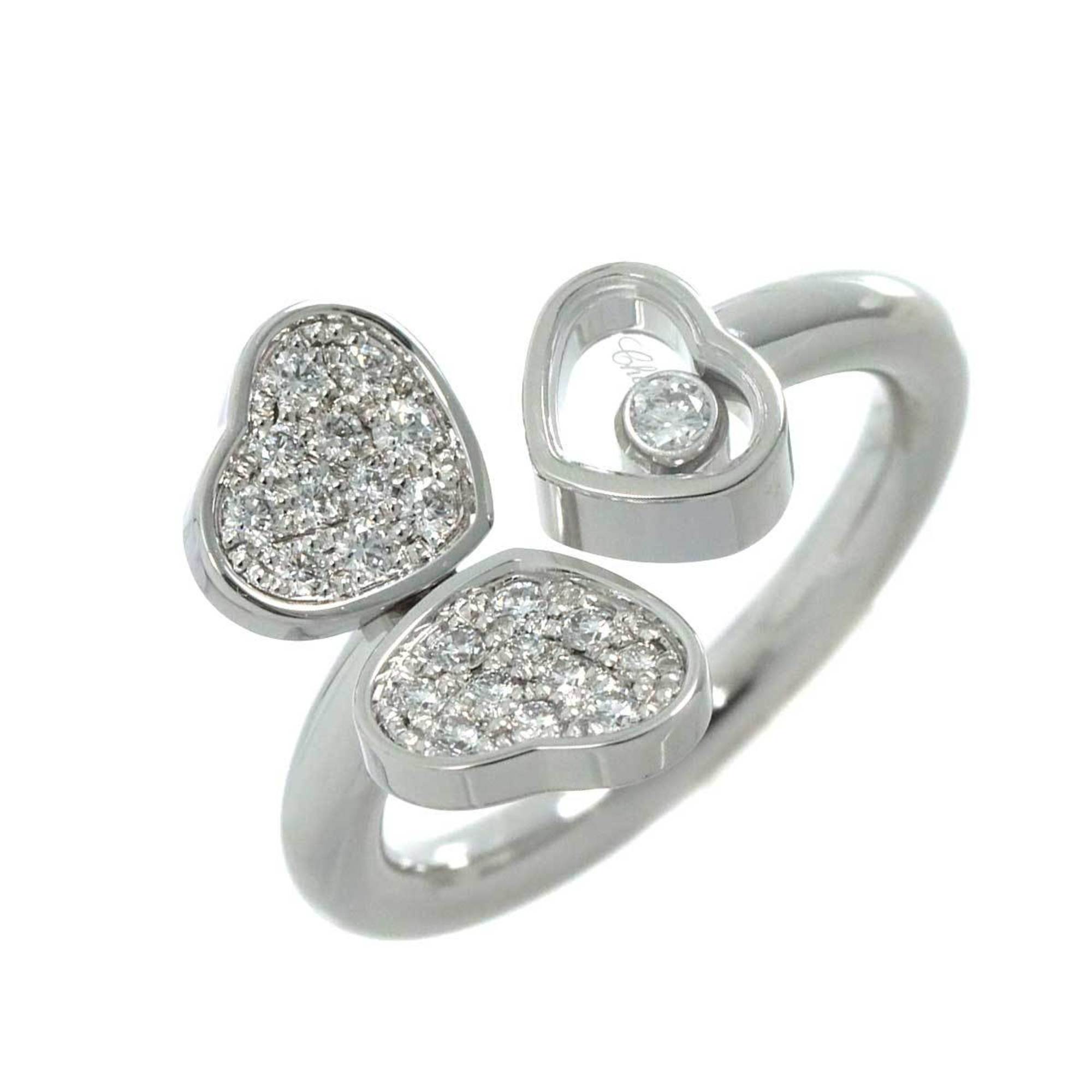 Chopard Happy Heart Wing Ring Diamond K18WG White Gold 750