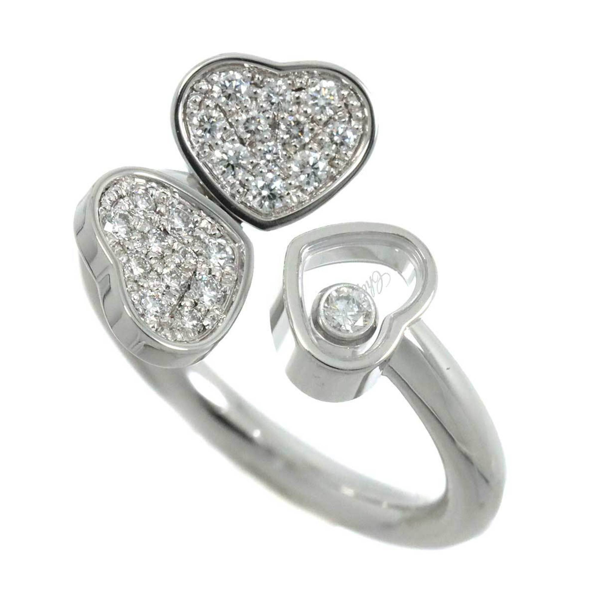 Chopard Happy Heart Wing Ring Diamond K18WG White Gold 750