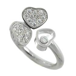 Chopard Happy Heart Wing Ring Diamond K18WG White Gold 750