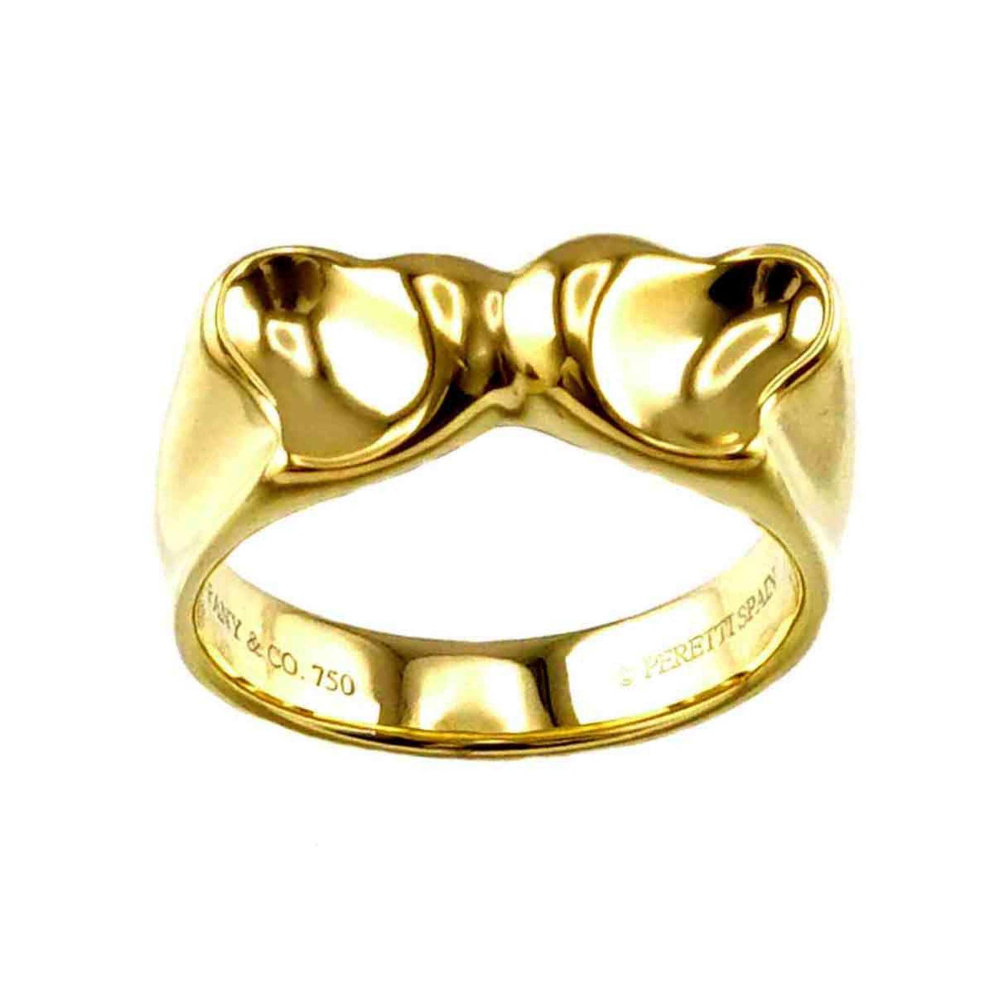 Tiffany & Co. Ring K18 YG Yellow Gold 750 Elsa Peretti