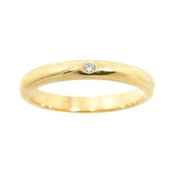 Tiffany & Co. Stacking Band Ring Diamond 1P K18 YG Yellow Gold 750