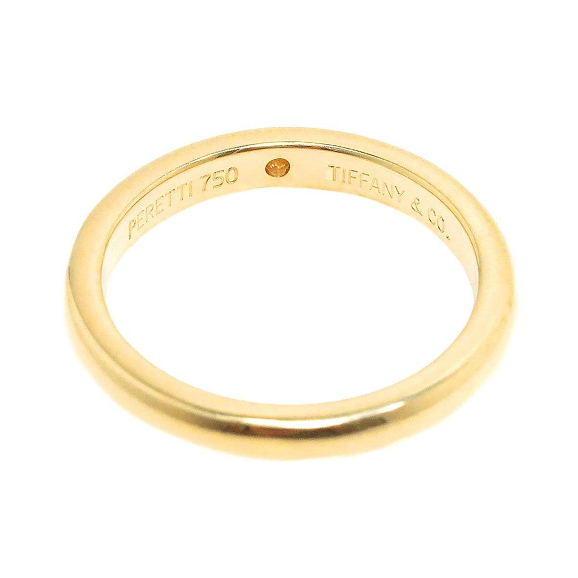 Tiffany & Co. Stacking Band Ring Diamond 1P K18 YG Yellow Gold 750