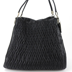 Coach Tote Bag Madison Gathered Twist 25627 Leather Black Chic Women's COACH