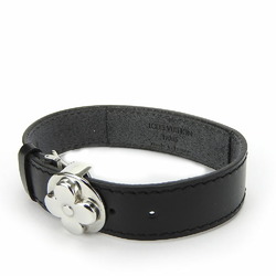 Louis Vuitton Bracelet Vous Good Luck M64447 Leather Black Women's LOUIS VUITTON