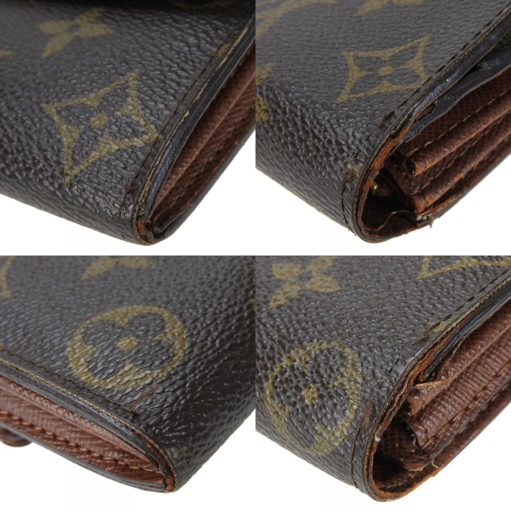 Louis Vuitton Long Wallet Portefeuille Sarah M61734 Monogram Brown Bi-fold Women's LOUIS VUITTON