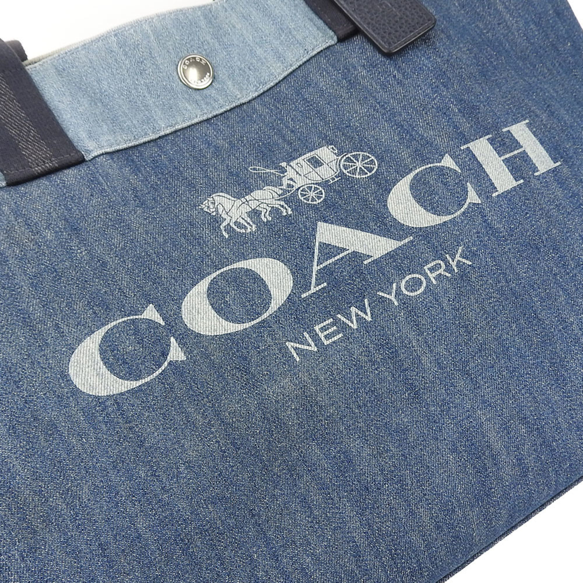 Coach Tote Bag 91131 Denim Blue Women's COACH