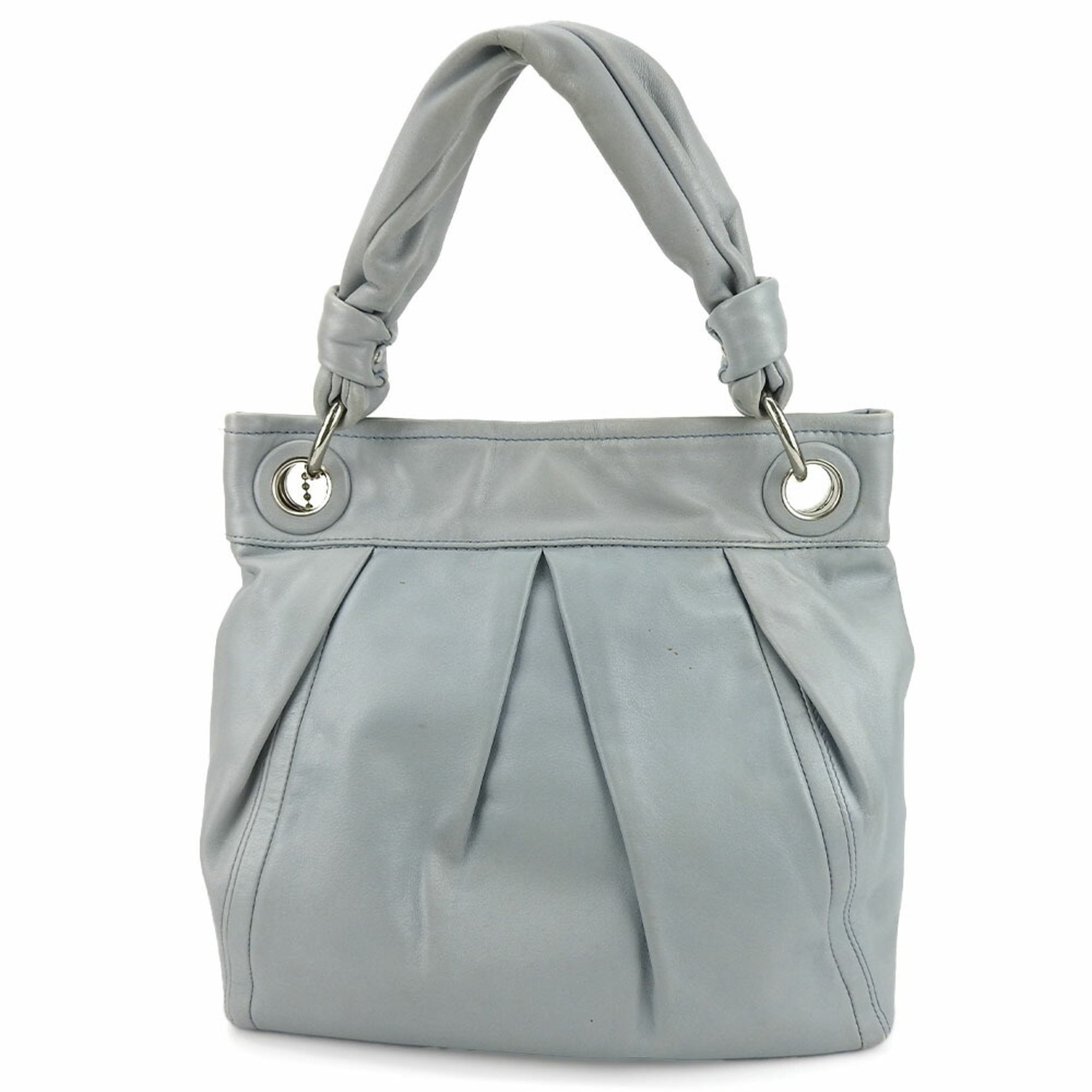 Coach handbag 13416 leather blue-gray dull color shoulder bag for women COACH