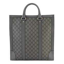 GUCCI Ophidia GG Supreme Medium Tote Bag 2-way Shoulder Leather Grey Black 731793