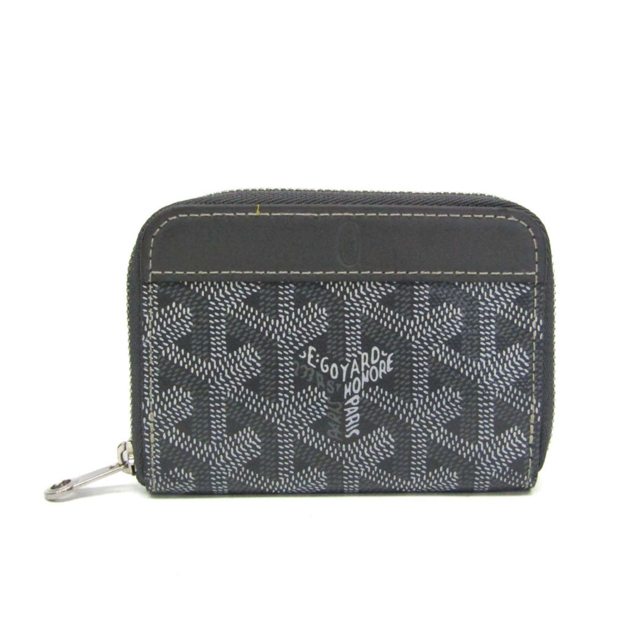 Goyard Matignon Women,Men Leather,PVC Coin Purse/coin Case Gray,White