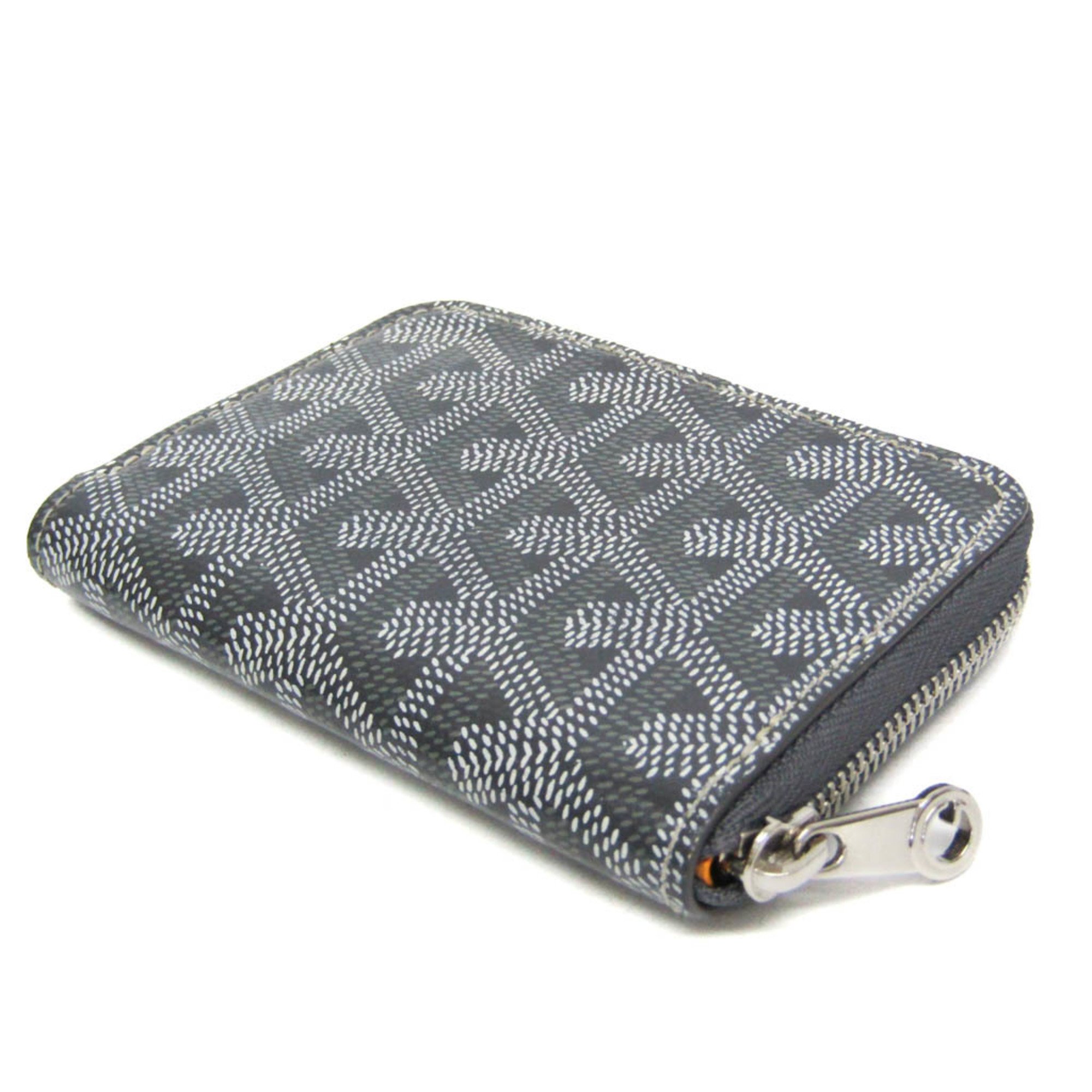 Goyard Matignon Women,Men Leather,PVC Coin Purse/coin Case Gray,White