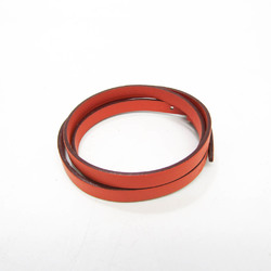 Hermes Hapi Choker Leather,Metal Bangle Orange,Silver