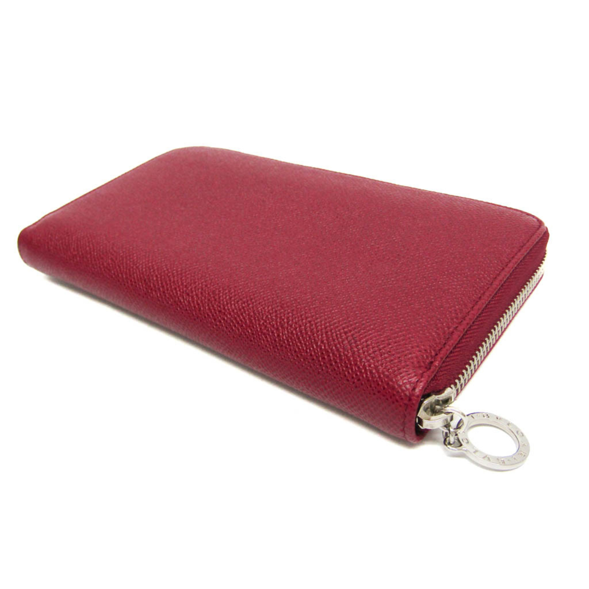 Bvlgari Bvlgari Bvlgari 37340 Men,Women Leather Long Wallet (bi-fold) Dark Red