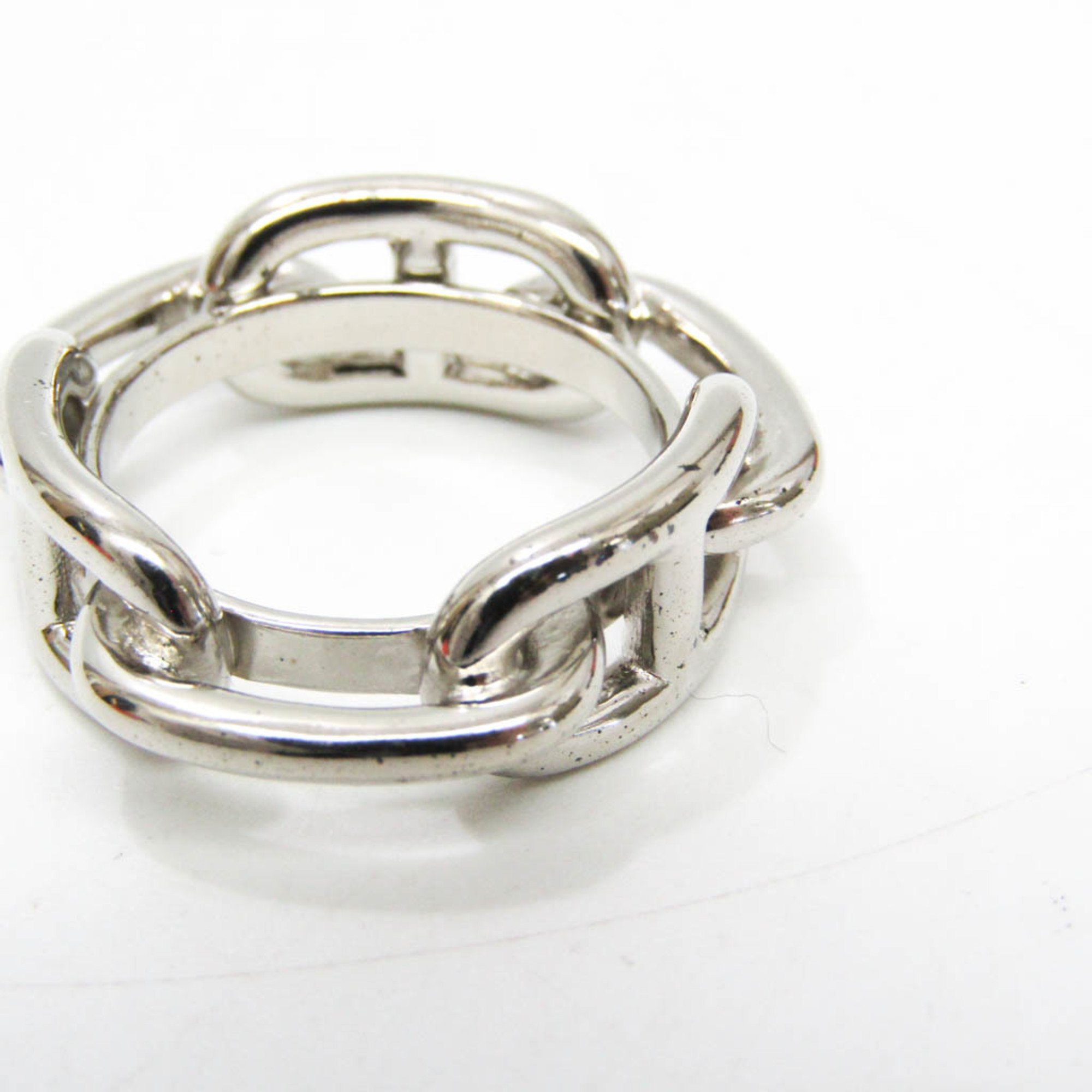 Hermes Metal Scarf Ring Silver Lugate Shane Dunkle