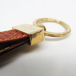 Louis Vuitton Porto Cle Dragonne Monogram Flower M66785 Keyring (Brown,Gold)