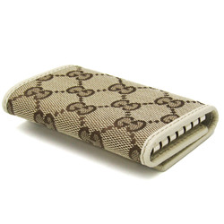 Gucci 127048 Men,Women GG Canvas Leather Key Case Beige,Brown,Off-white