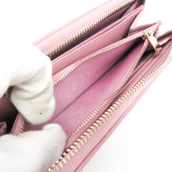 Christian Dior LADY DIOR Lotus Wallet S0181OVRB_M41G Women's  Lamb Leather Long Wallet (bi-fold) Dusty Pink