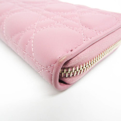 Christian Dior LADY DIOR Lotus Wallet S0181OVRB_M41G Women's  Lamb Leather Long Wallet (bi-fold) Dusty Pink