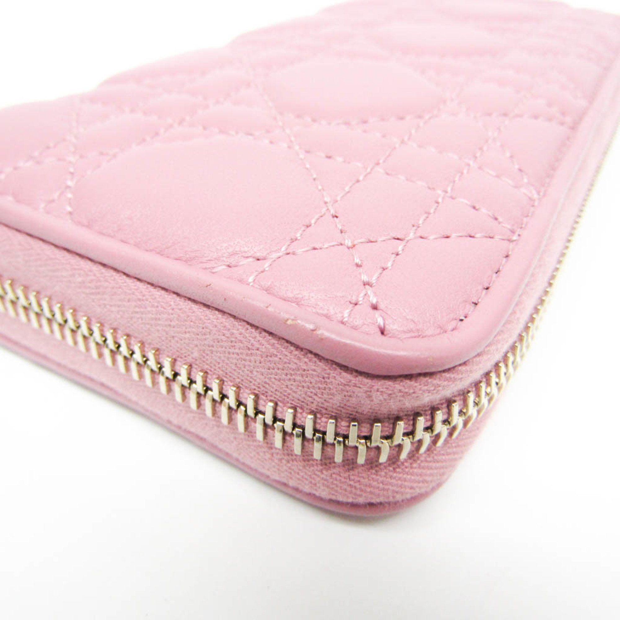 Christian Dior LADY DIOR Lotus Wallet S0181OVRB_M41G Women's  Lamb Leather Long Wallet (bi-fold) Dusty Pink