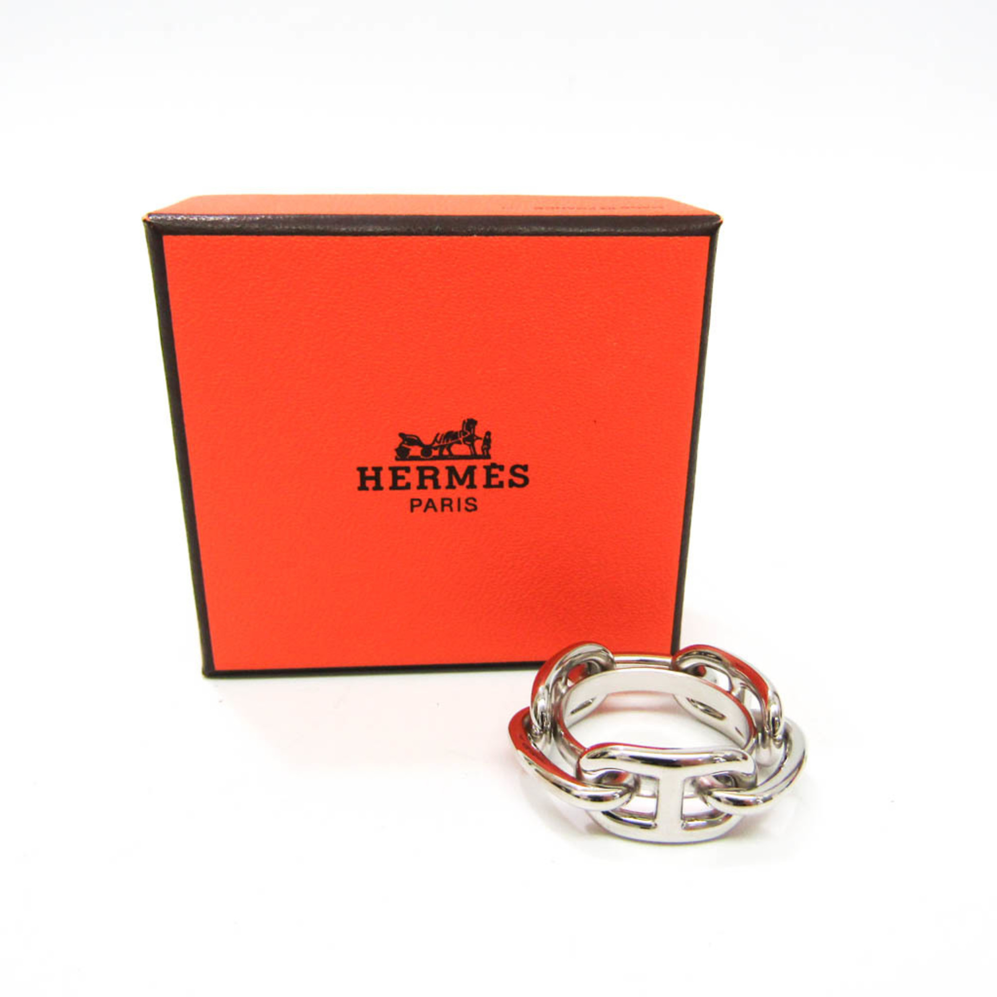 Hermes Metal Scarf Ring Silver Lugate Shane Dunkle