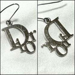 Christian Dior Women's Hook Earrings Logo Silver