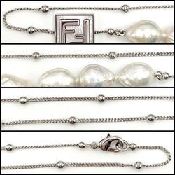 FENDI Women's Necklace Pendant Faux Pearl