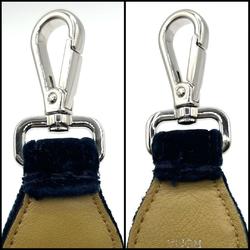 FENDI Women's Shoulder Strap You Navy Suede Leather