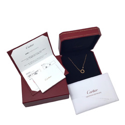 Cartier Love Circle 2P Diamond Necklace B7224509 Series LOVE love Ring K18PG Pink Gold Women's