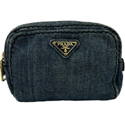 PRADA Prada denim pouch, cotton, small items, for tick, women, men, women