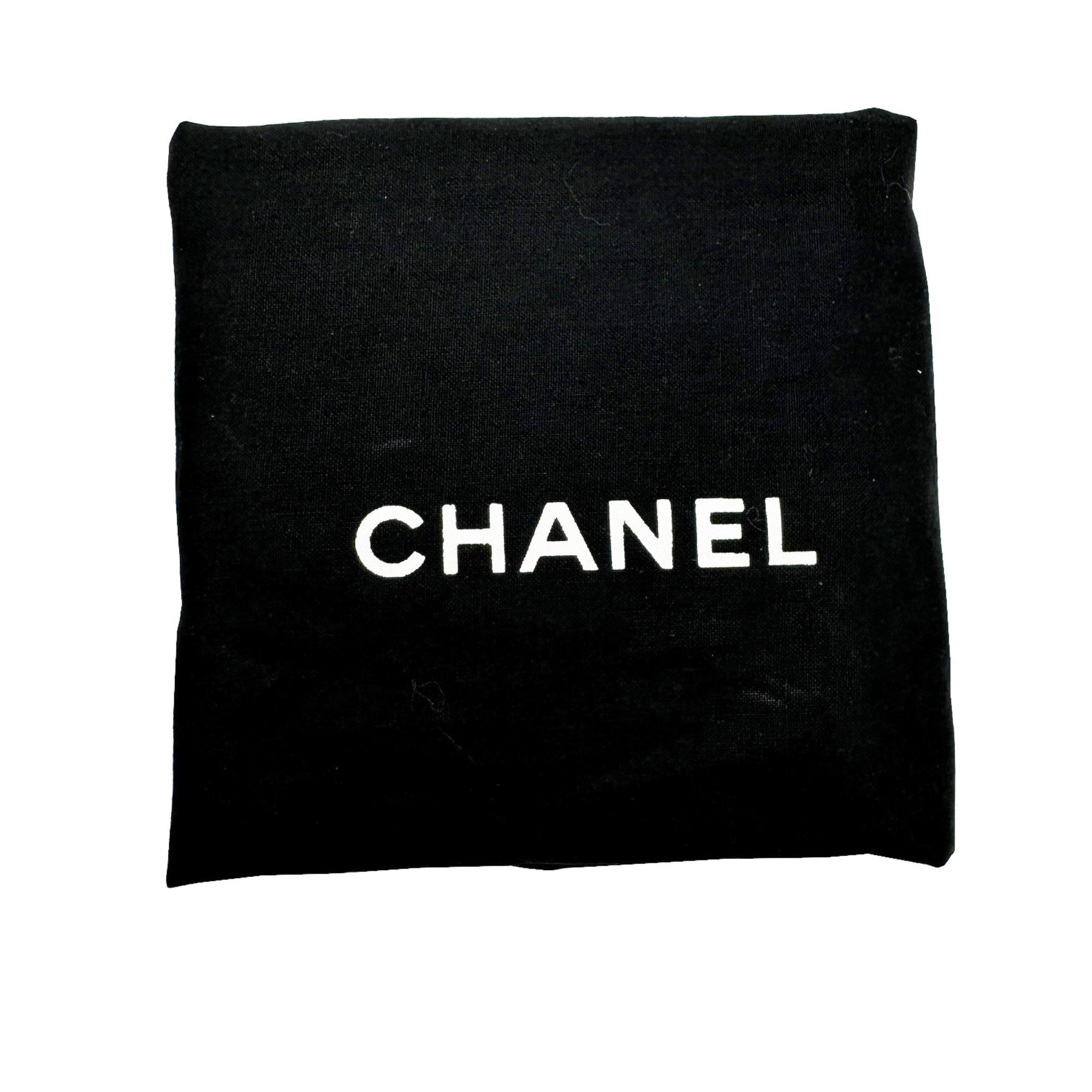 CHANEL Coco Mark Horizontal Vanity Bag No. 4 Caviar Skin Black Women's