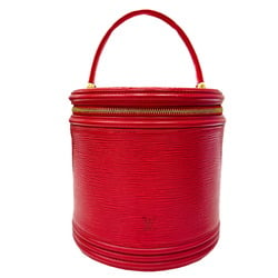 LOUIS VUITTON Louis Vuitton Cannes Vanity Bag Handbag Epi Leather M48037 AR0946 Red Women's