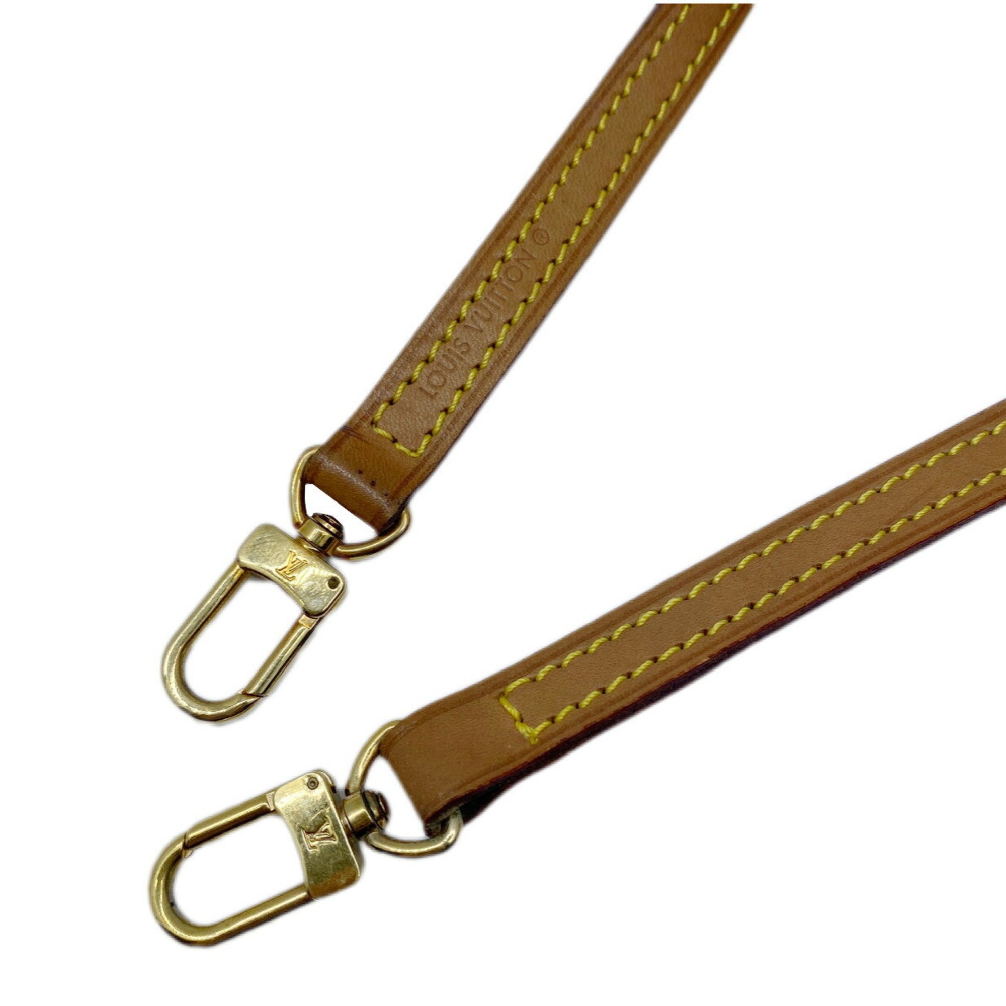 LOUIS VUITTON Shoulder Strap, Tanned Leather, Beige Men's, Women's