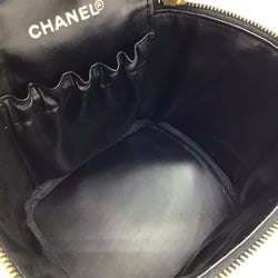 CHANEL Chanel Vanity Enamel Black Coco Mark Bag Handbag Compact Storage Box Women's