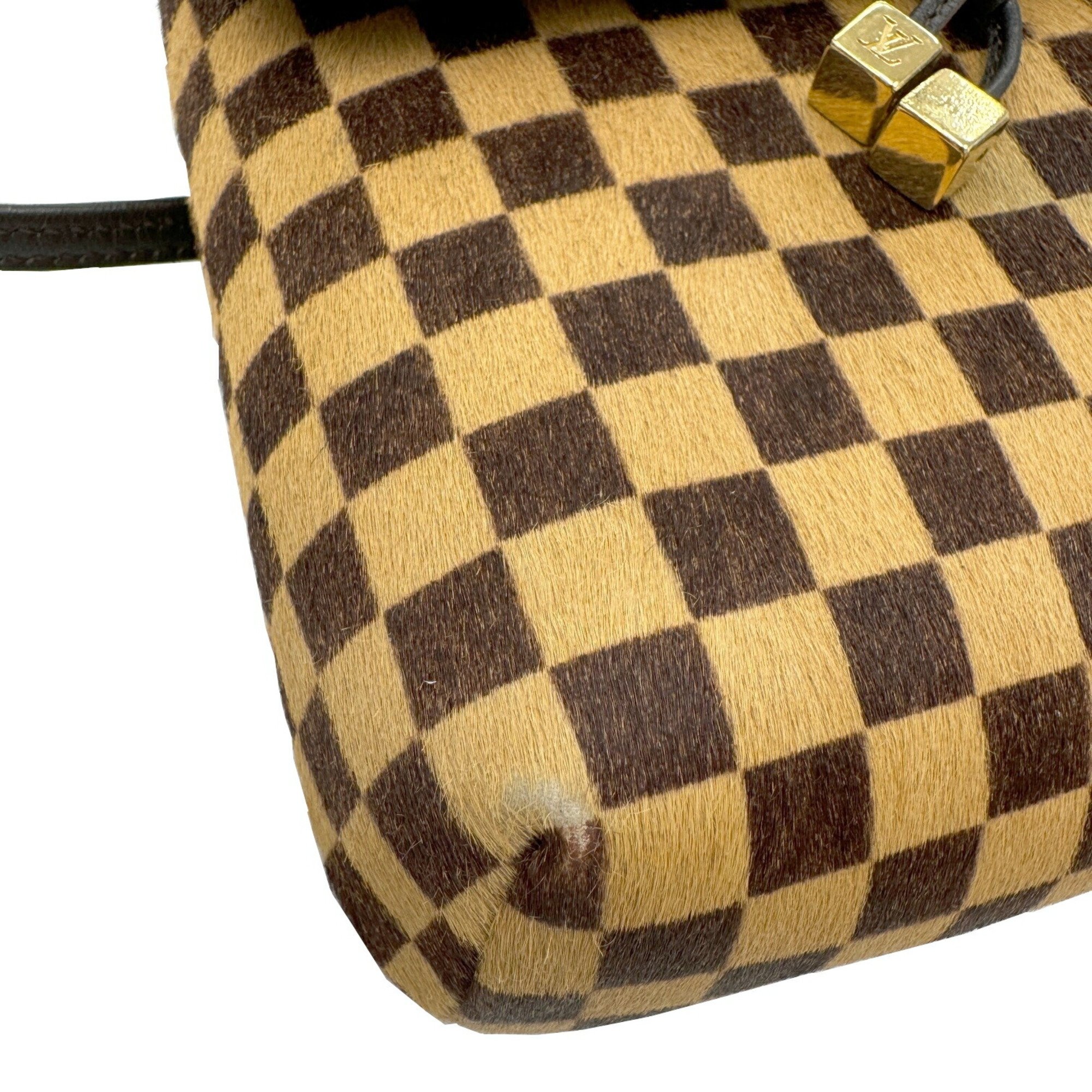 Louis Vuitton Gazelle Damier Sauvage Shoulder Bag M92130 CE1000 Brown Beige Pochette for Women