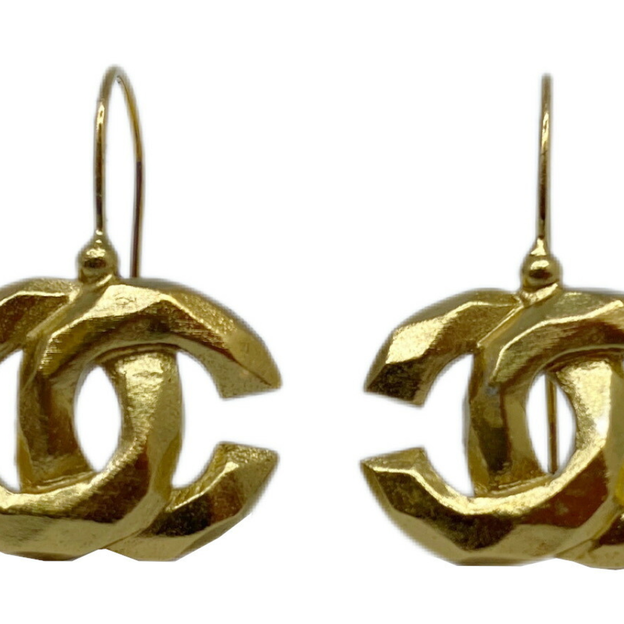 CHANEL Coco Mark Earrings Gold 99P Women's Box