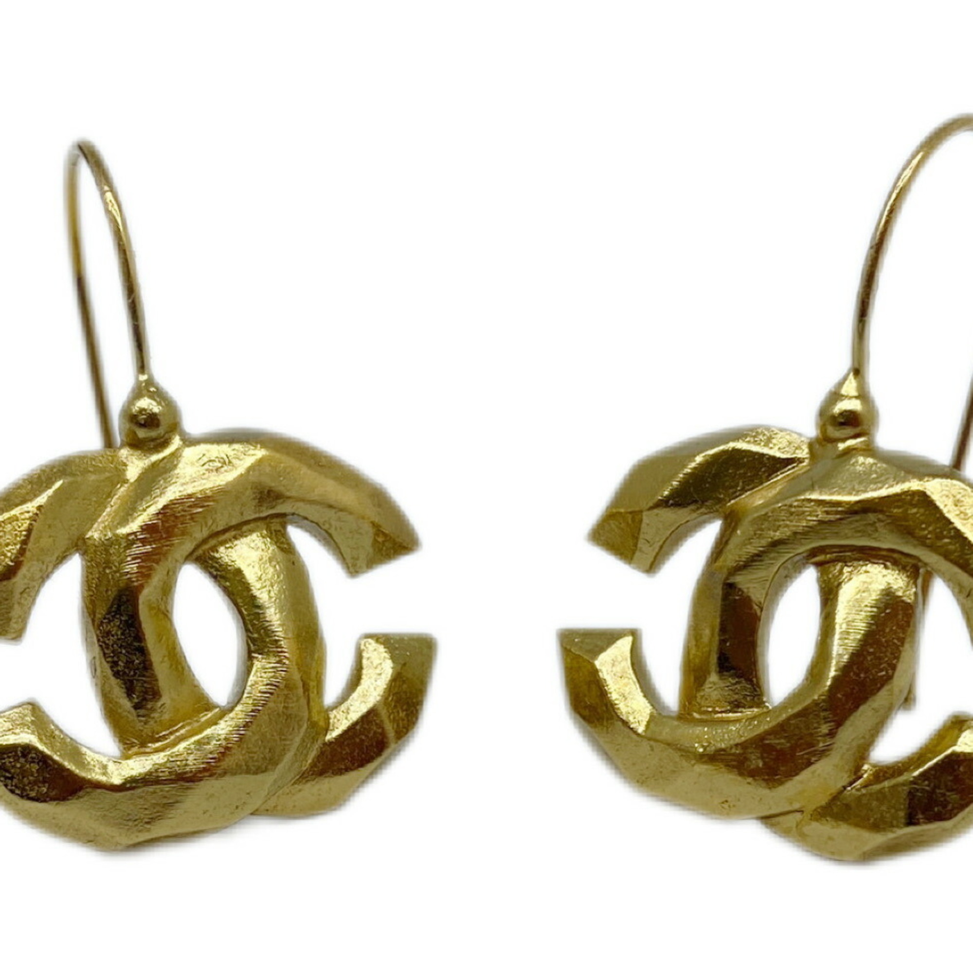 CHANEL Coco Mark Earrings Gold 99P Women's Box