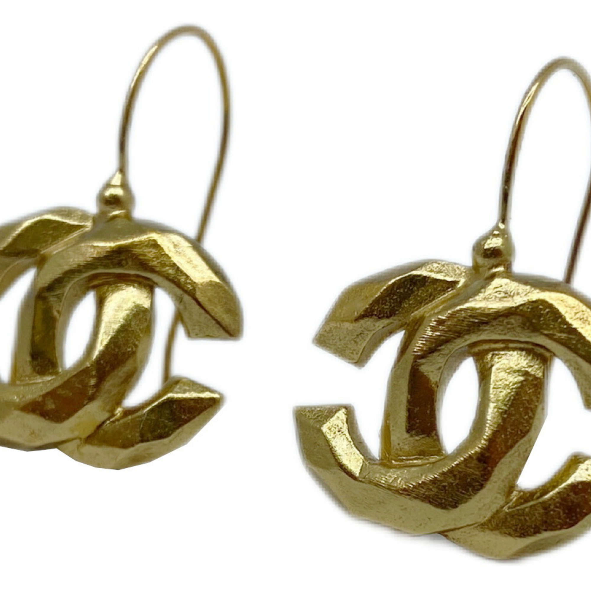 CHANEL Coco Mark Earrings Gold 99P Women's Box