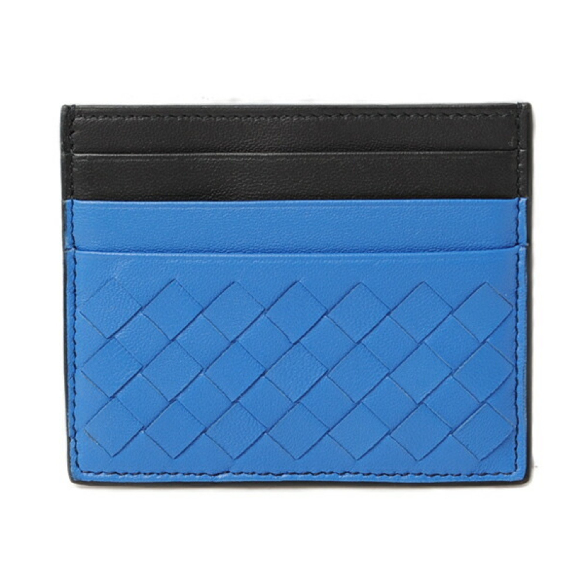 Bottega Veneta Card Case Business Holder BOTTEGA VENETA Intrecciato Blue Black 162150 VAA0B 4387