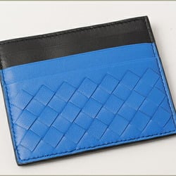 Bottega Veneta Card Case Business Holder BOTTEGA VENETA Intrecciato Blue Black 162150 VAA0B 4387