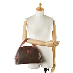 Celine Macadam Handbag Brown PVC Leather Women's CELINE