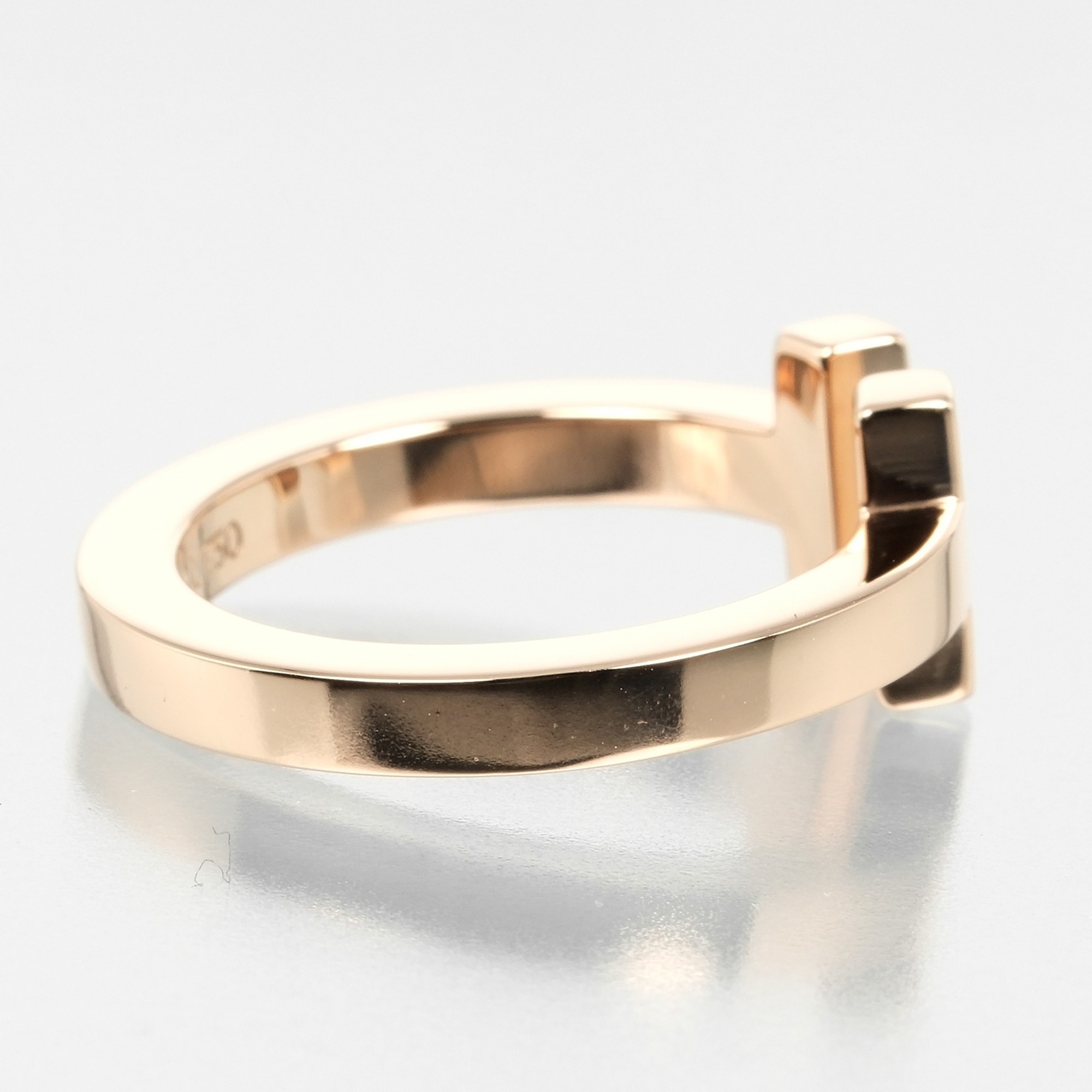 Tiffany & Co. T Square Size 10 Ring, K18PG, Pink Gold, Approx. 6.33g